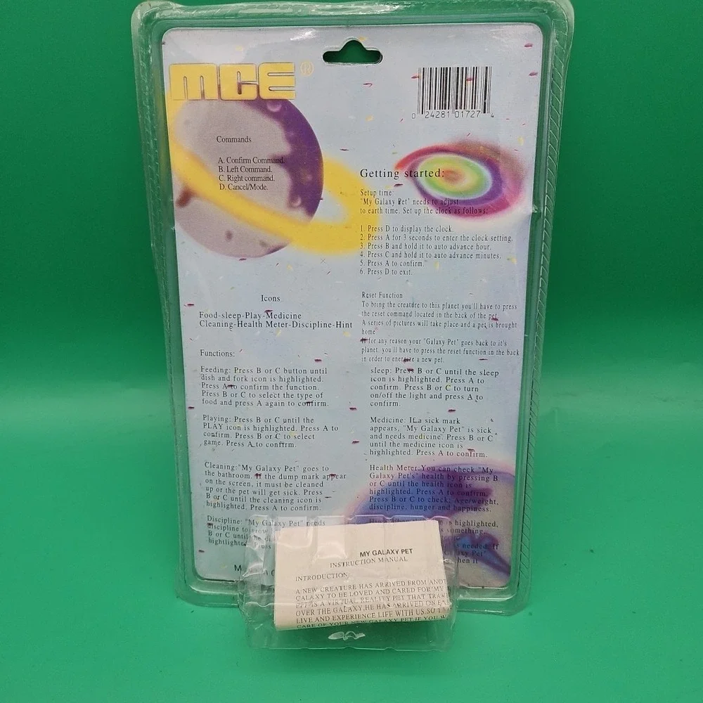 Vintage MCE My Galaxy Pet Keychain Virtual Pet Toy‎ Brand New